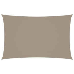 Taupefarbenes, rechteckiges Sonnensegel aus Oxford-Gewebe, 5x8 m. Ideal für Garten & Terrasse.
