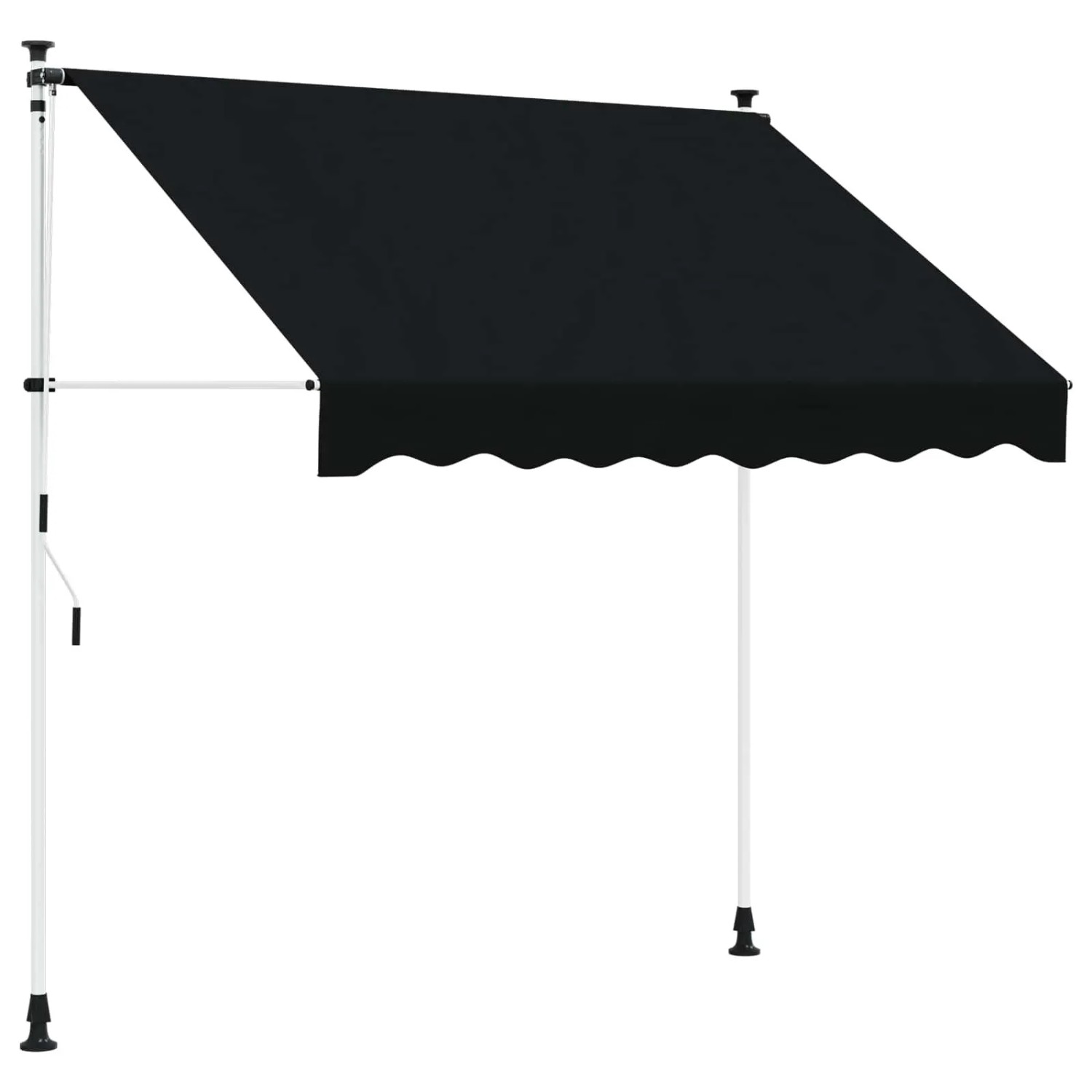 vidaXL Manuell Einziehbare Markise Schwarz 300 cm 42037041