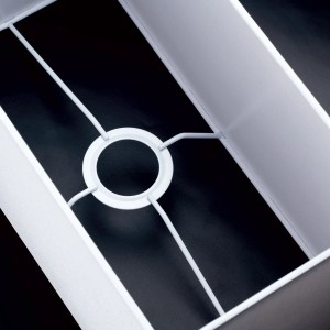 Rechteckiger, weißer Orion Lightstyle Lampenschirm (32x16x18 cm) für Lampen & Leuchten.