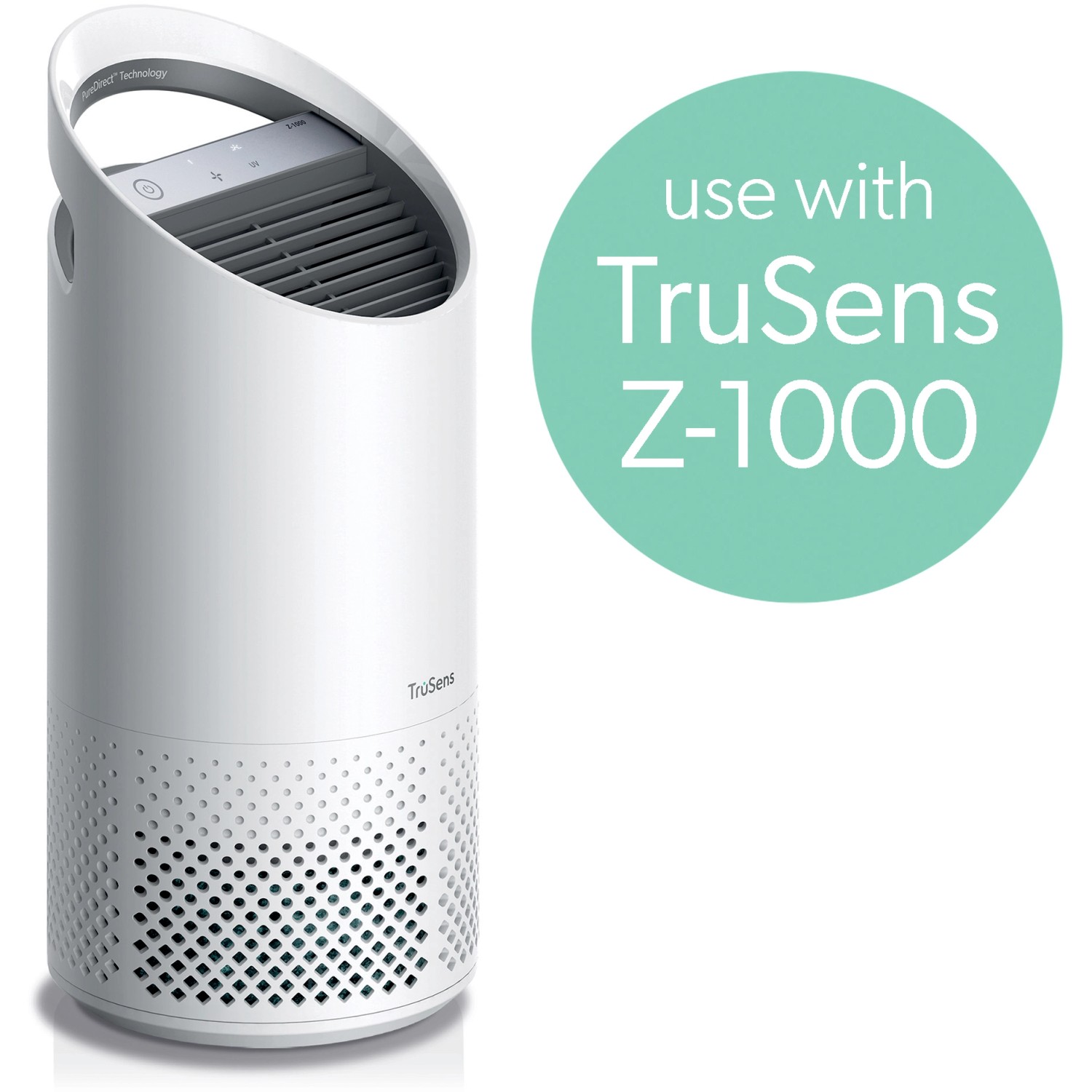 Leitz TruSens Z-1000 Luftreiniger mit Hinweis auf die Ersatz UV-C Lampe.