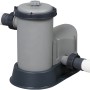 Bestway Filterpumpe für Stahlrahmen Pool Set, grau, mit zwei Schläuchen.