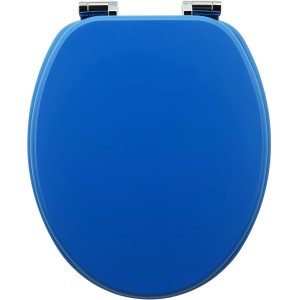 Sanfino WC-Sitz Deep Blue aus Holz mit Absenkautomatik, Aufsicht.