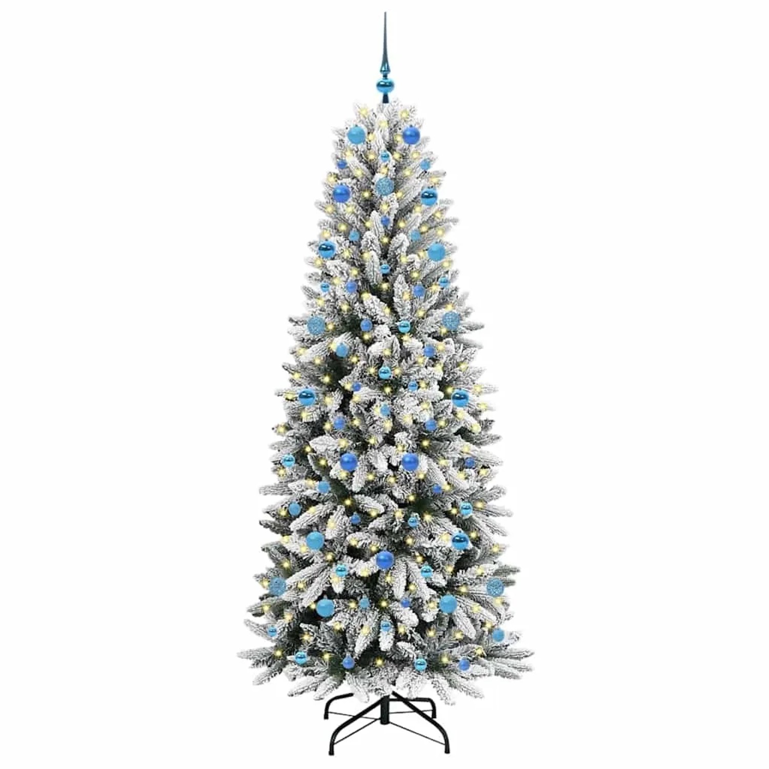 vidaXL Künstlicher Weihnachtsbaum mit 300 LEDs Weiß 78 x 78 x 210 cm 3396064