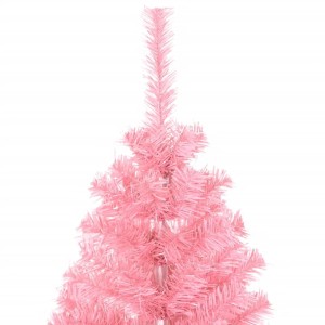 Rosa künstlicher Weihnachtsbaum, 150 cm hoch, mit Ständer. Blickfang für die Weihnachtsdeko.