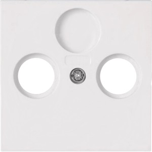 Kopp Antennenabdeckung 2-fach Athenis reinweiß für Antennendosen.