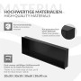 Schwarze LuxeBath Wandnische aus Edelstahl, 90x30x10 cm, mit Rahmen für Dusche.
