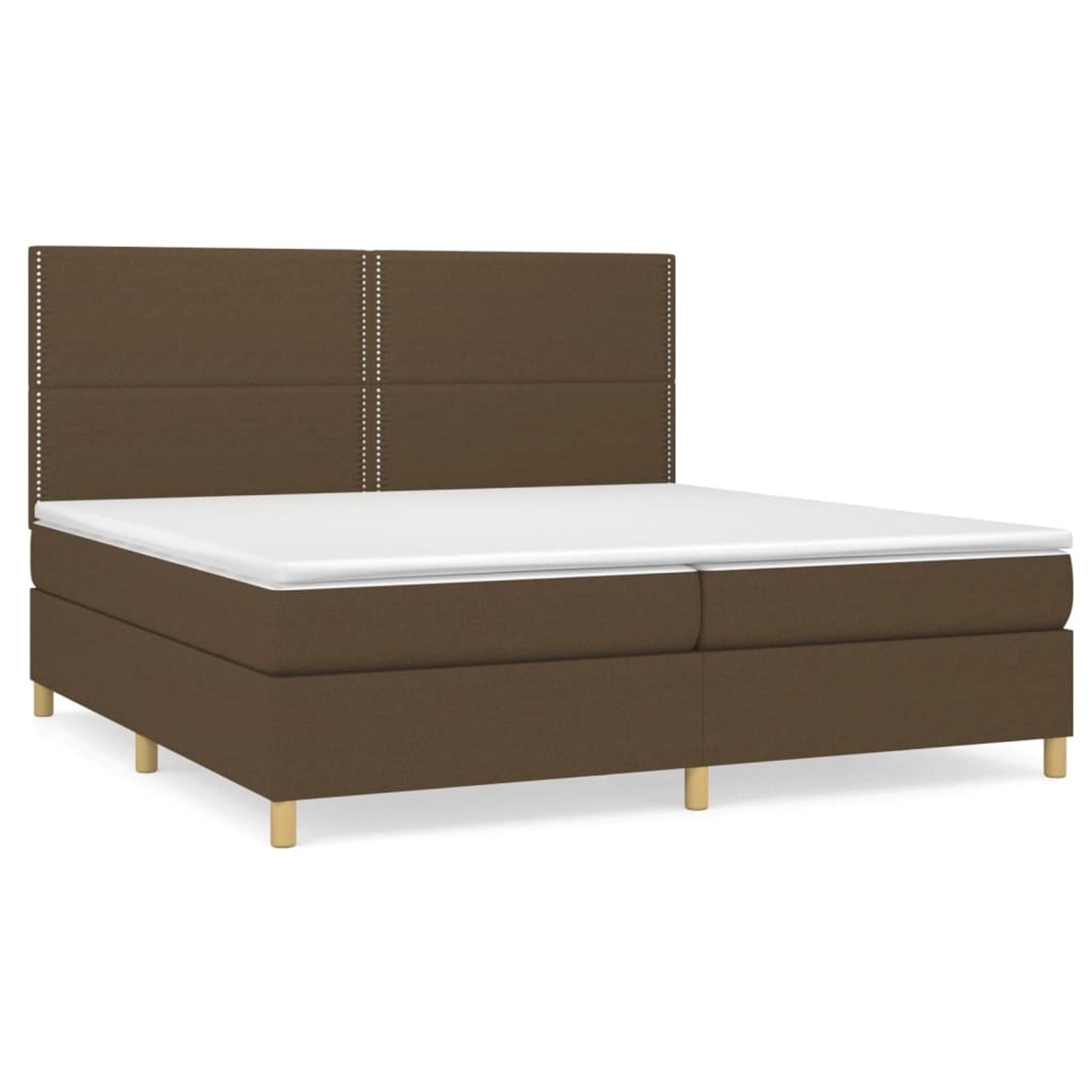 vidaXL Boxspringbett mit Matratze Dunkelbraun 200x200 cm Stoff 3142284 günstig online kaufen