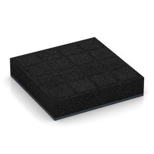 WARCO Fallschutzplatte, schiefergrau, 50x50x11 cm, für sichere Spielplätze.