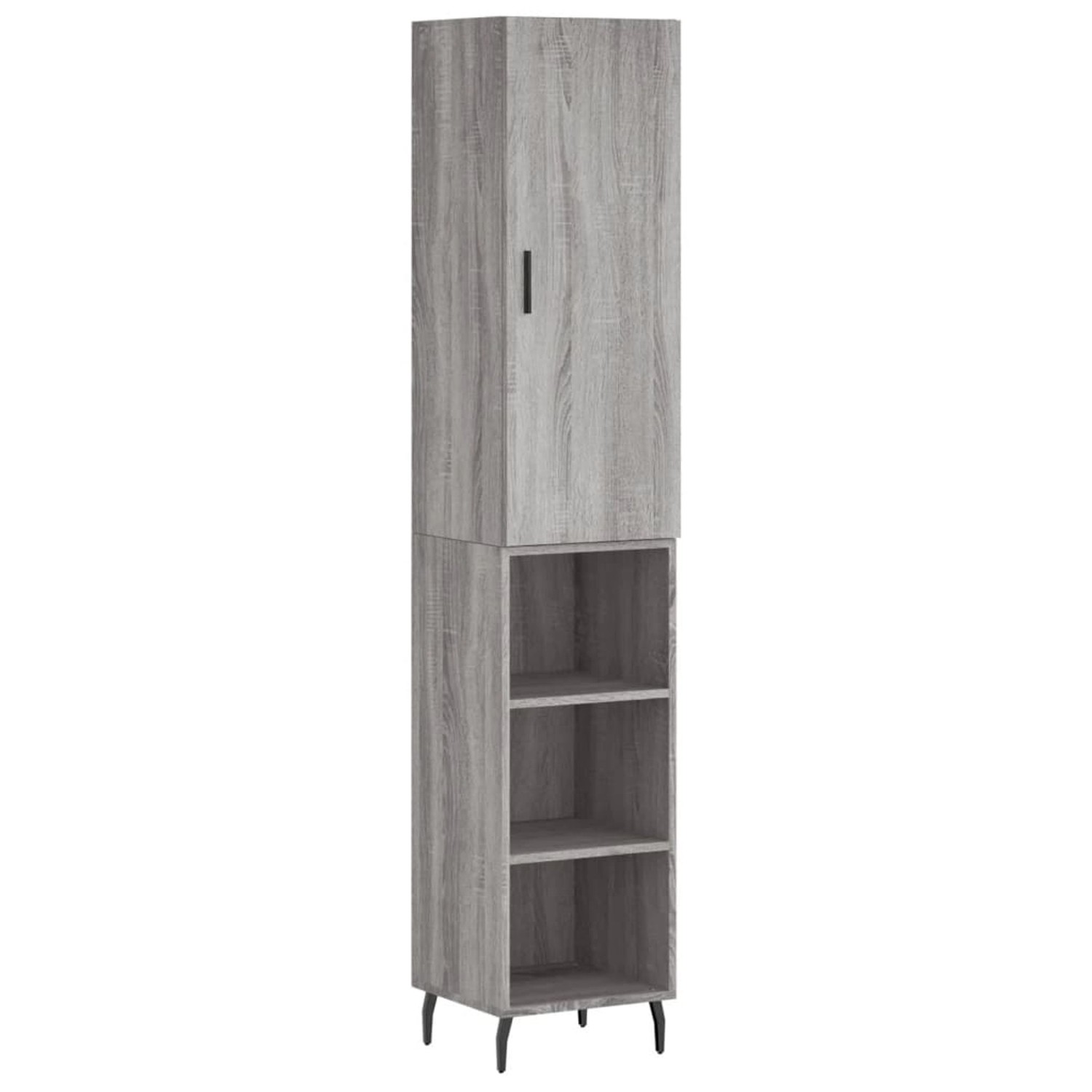 vidaXL Highboard Grau Sonoma 34,5x34x180 cm Holzwerkstoff 3198999 günstig online kaufen