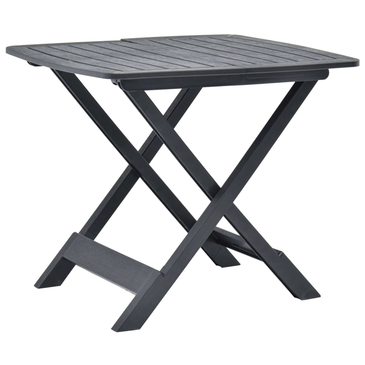 vidaXL Gartentisch Klappbar Anthrazit 79x72x70 cm Kunststoff 48792 günstig online kaufen