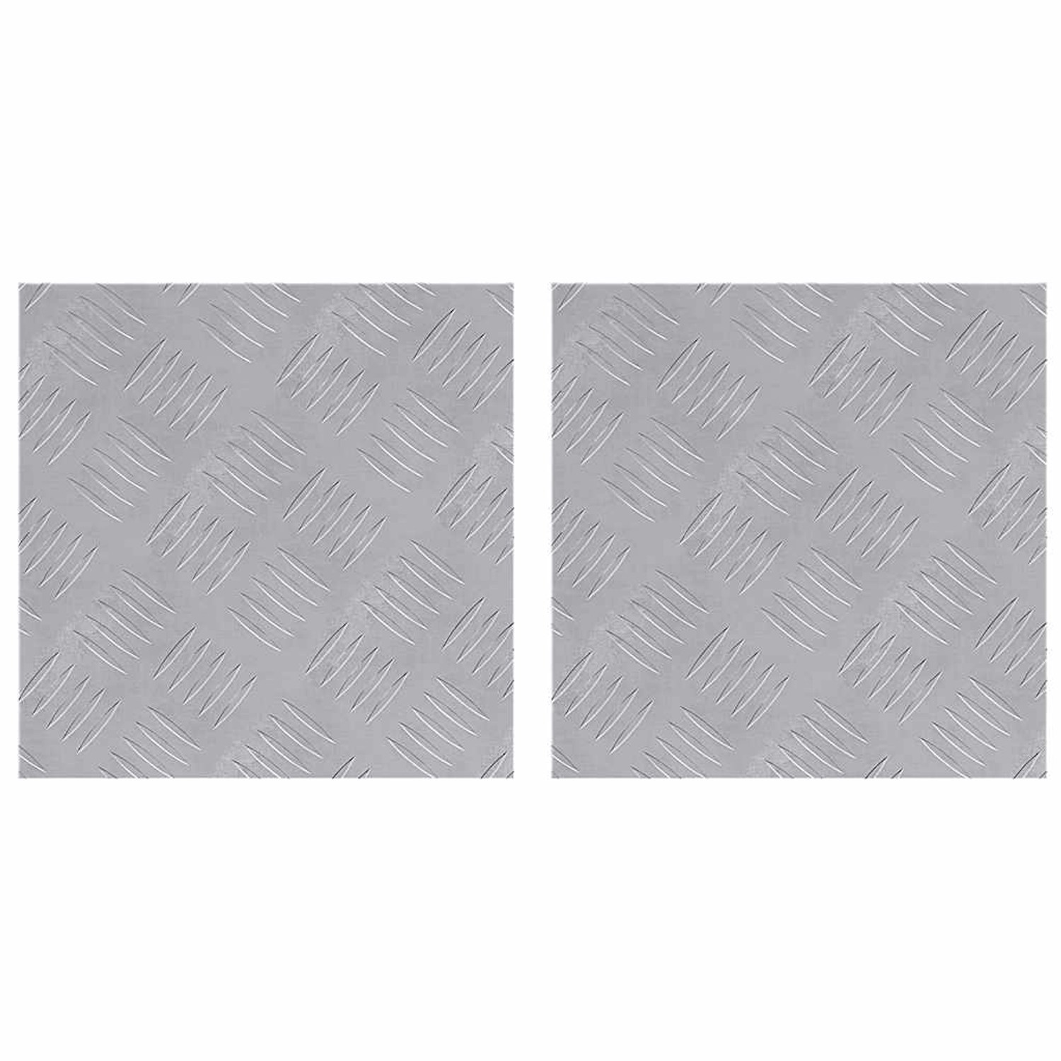 vidaXL Rautenscheiben 2 Stk Silber 30 x 30 cm Aluminium 4104285