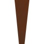 Rostfarbener Kräuterstecker aus Metall mit der Aufschrift Schnittlauch, 15 cm hoch.