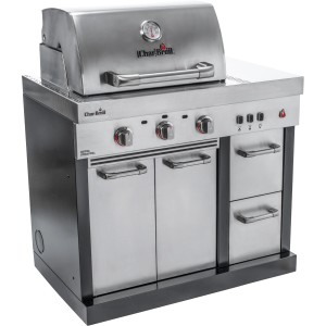 Char-Broil Outdoor-Küche Ultimate 3200 mit 3-Brenner Gasgrill aus Edelstahl.