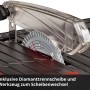 Einhell Akku-Fliesenschneider TE-TC 18/115 Li Solo mit Diamanttrennscheibe und Schutzhaube.