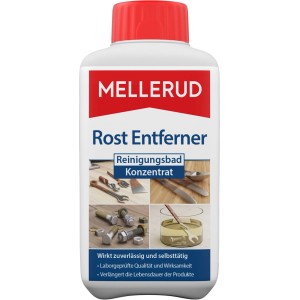 Mellerud Reinigungsbad Rost-Entferner, 500ml Flasche für Werkzeug und Metallteile.