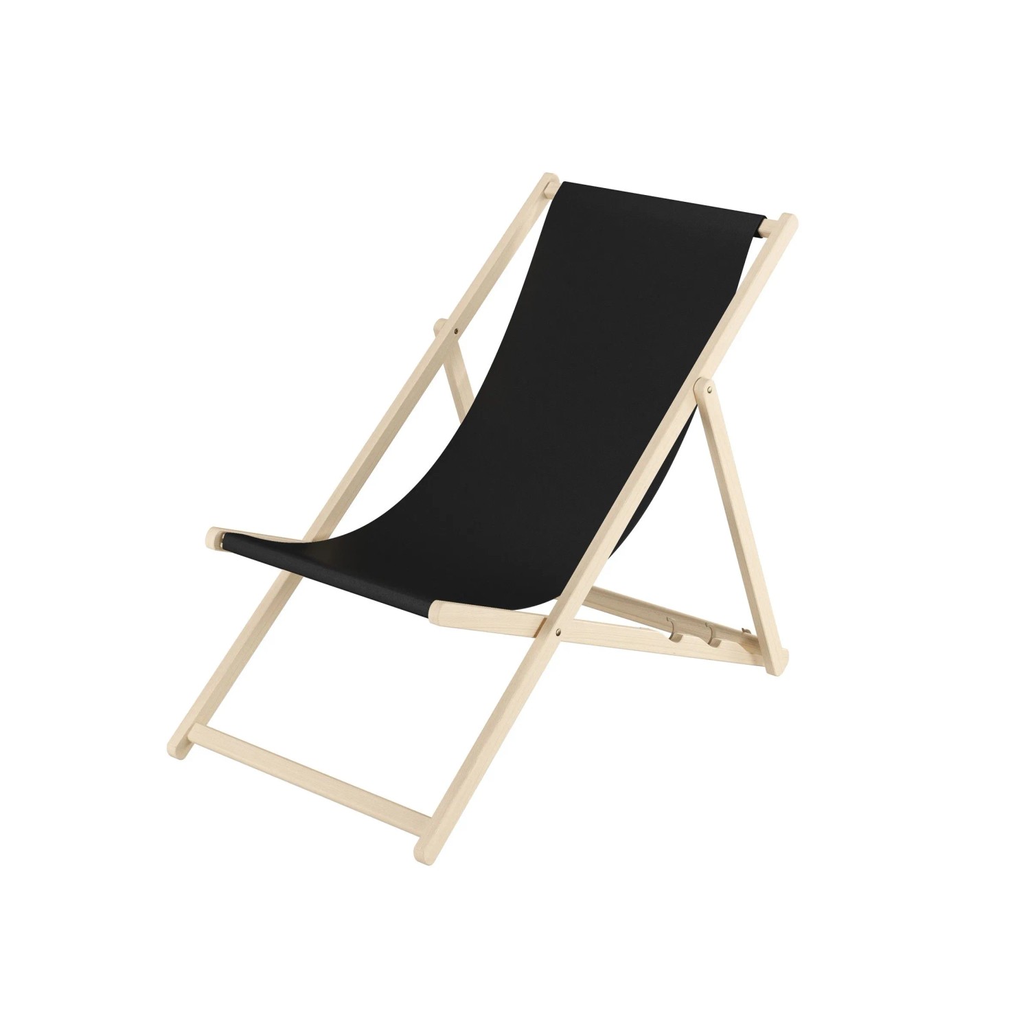Erst-Holz Gartenliege Strandstuhl Holzstuhl aus Buche 10-100 Schwarz