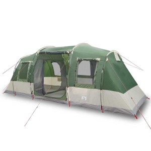 Grünes Tunnelzelt für 4 Personen von vidaXL, wasserdicht, ideal für Camping & Outdoor.