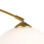 QAZQA Moderne Bogenlampe Messing mit Weißem Schirm Arc Basic_9