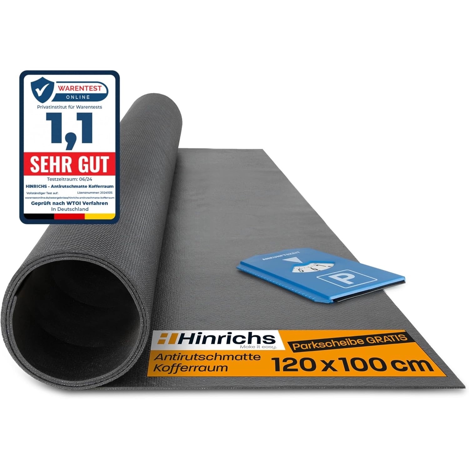 Hinrichs Antirutschmatte Auto 120 x 100 cm Kofferraummatte Anti Rutsch günstig online kaufen