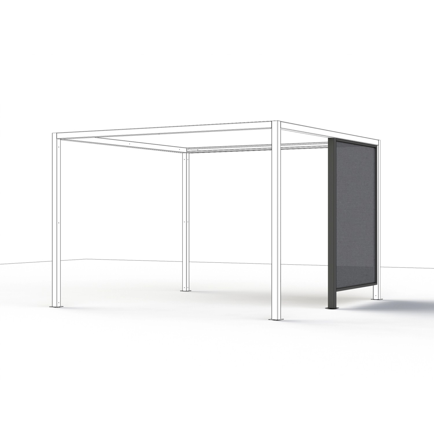 Siena Garden Sichtblende für Pergola Schattenmanufaktur, 150x210 cm, anthrazit.