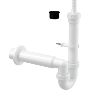 Alcadrain APS7-DN50 Siphon für Waschmaschine, DN50, aus weißem Kunststoff.