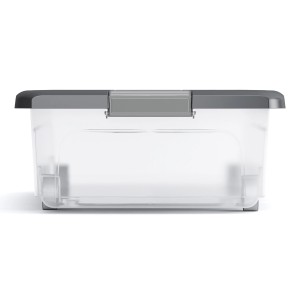 KIS W-Box Unterbettbox, dunkelgrauer Deckel, 35L, mit Rollen. Ideal zur Aufbewahrung unter dem Bett.