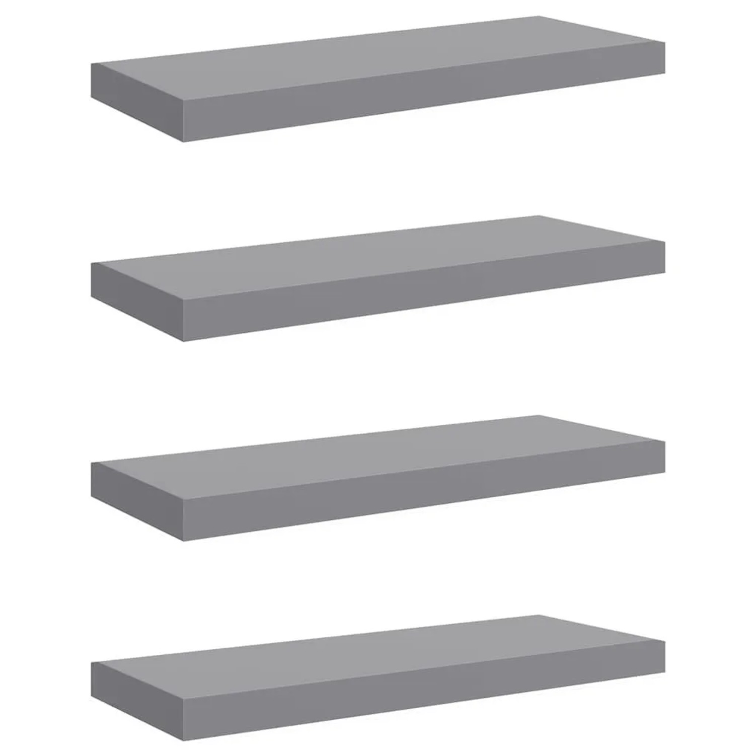 vidaXL Schweberegale 4 Stk Grau 60x23,5x3,8cm MDF 323855