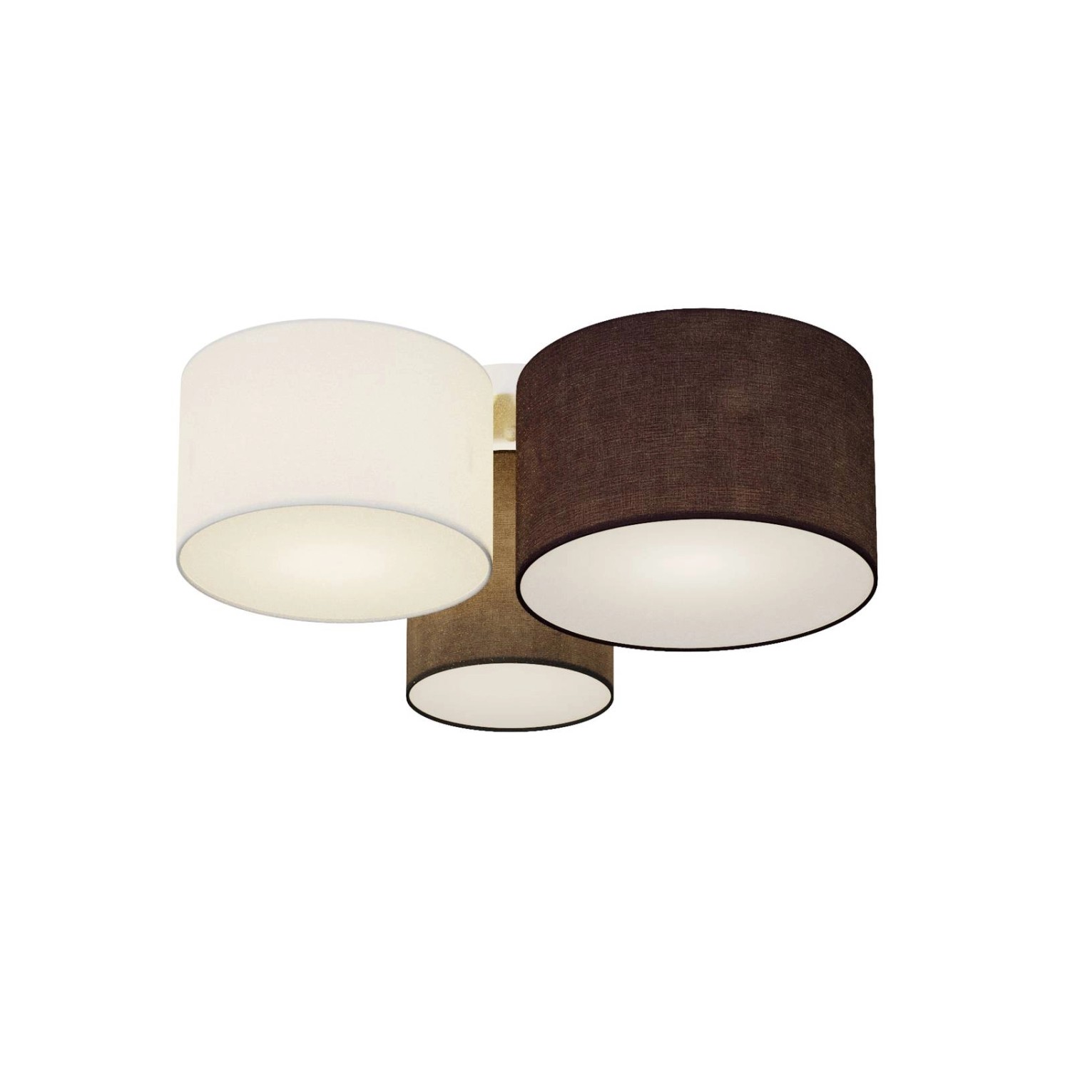 Lindby Deckenlampe Laurenz 9624564 Modern in Alu aus Textil 3-flammig E27 Wohnzimmerleuchte