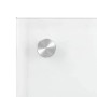 Transparente vidaXL Küchenrückwand aus Hartglas (80x50 cm) mit silberfarbener Halterung.