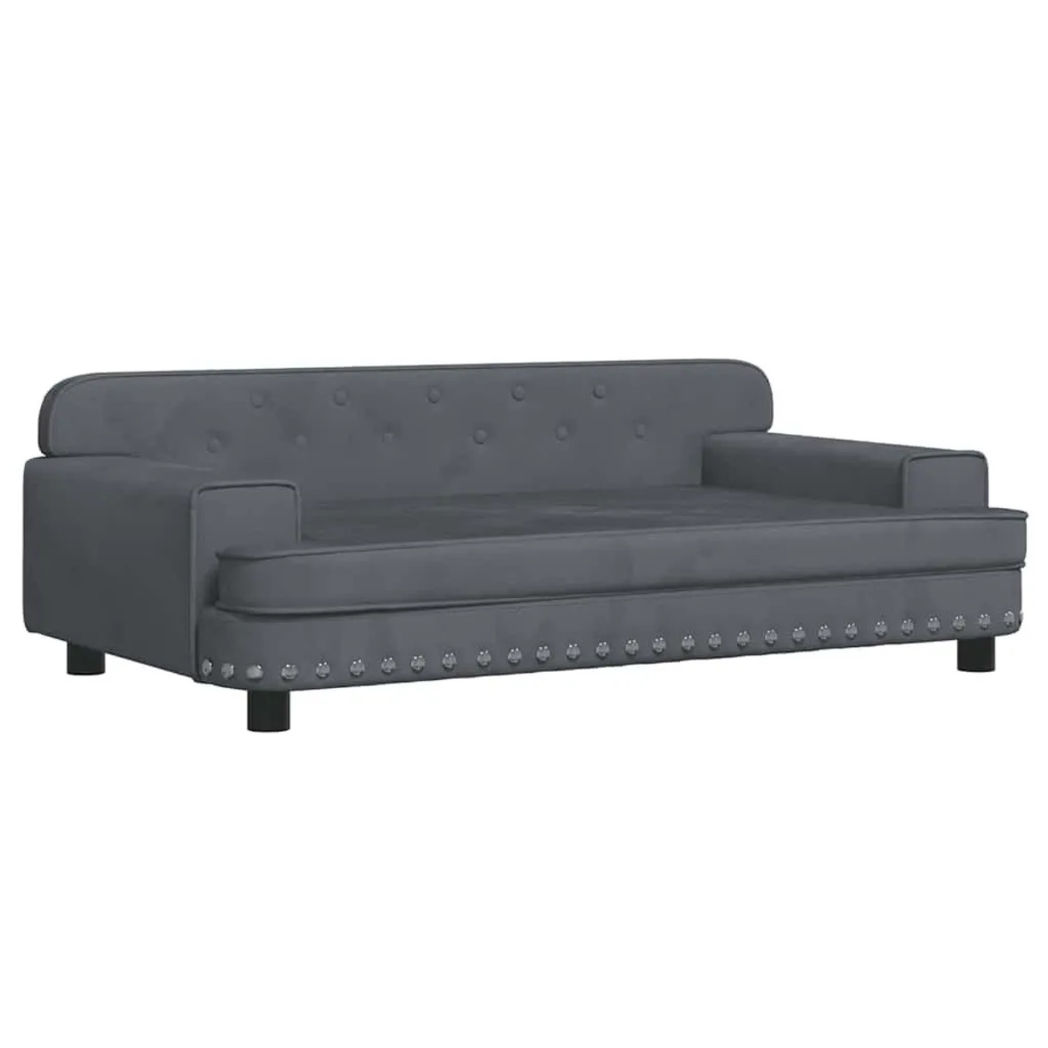 vidaXL Hundebett Dunkelgrau 90x53x30 cm Samt 171870