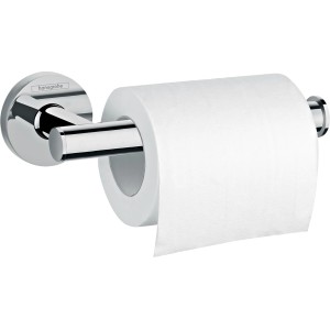 Hansgrohe Logis Toilettenpapierhalter ohne Abdeckung, Chrom, zur Wandmontage.