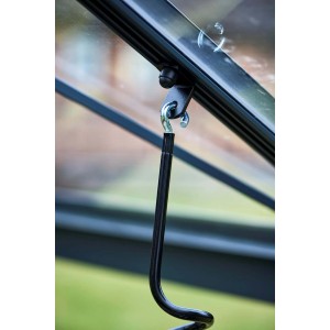 Juliana Winkelbeschlag, schwarz, zur Pflanzenbefestigung im Gewächshaus, 10 Stück.