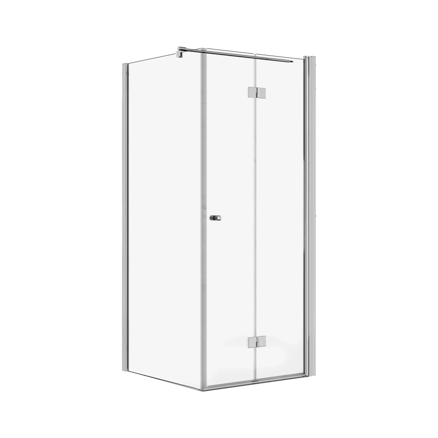 Schöner Wohnen Drehfalttür Gretia m. Seitenwand Chrom 90 cm x 200 cm DIN R