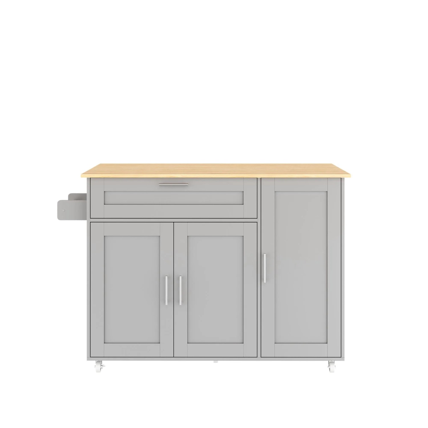 okwish Küchentisch mit Klappbarer Arbeitsplatte Küche 132.5x44-70x90cm Grau