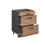 Vicco Küchenunterschrank R-Line, Eiche/Anthrazit, 60 cm, mit drei Schubladen.