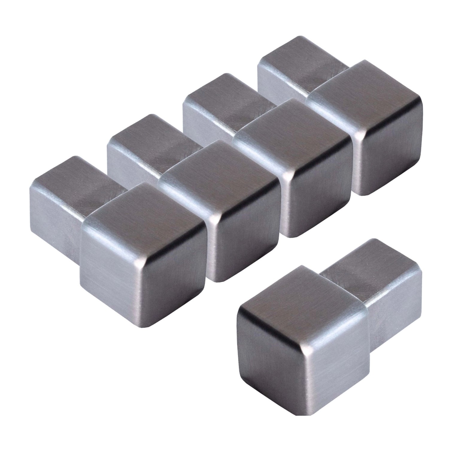 Dalsys Endstück Quadratprofil 5x 10mm Edelstahl Gebürstet Eckstücke günstig online kaufen