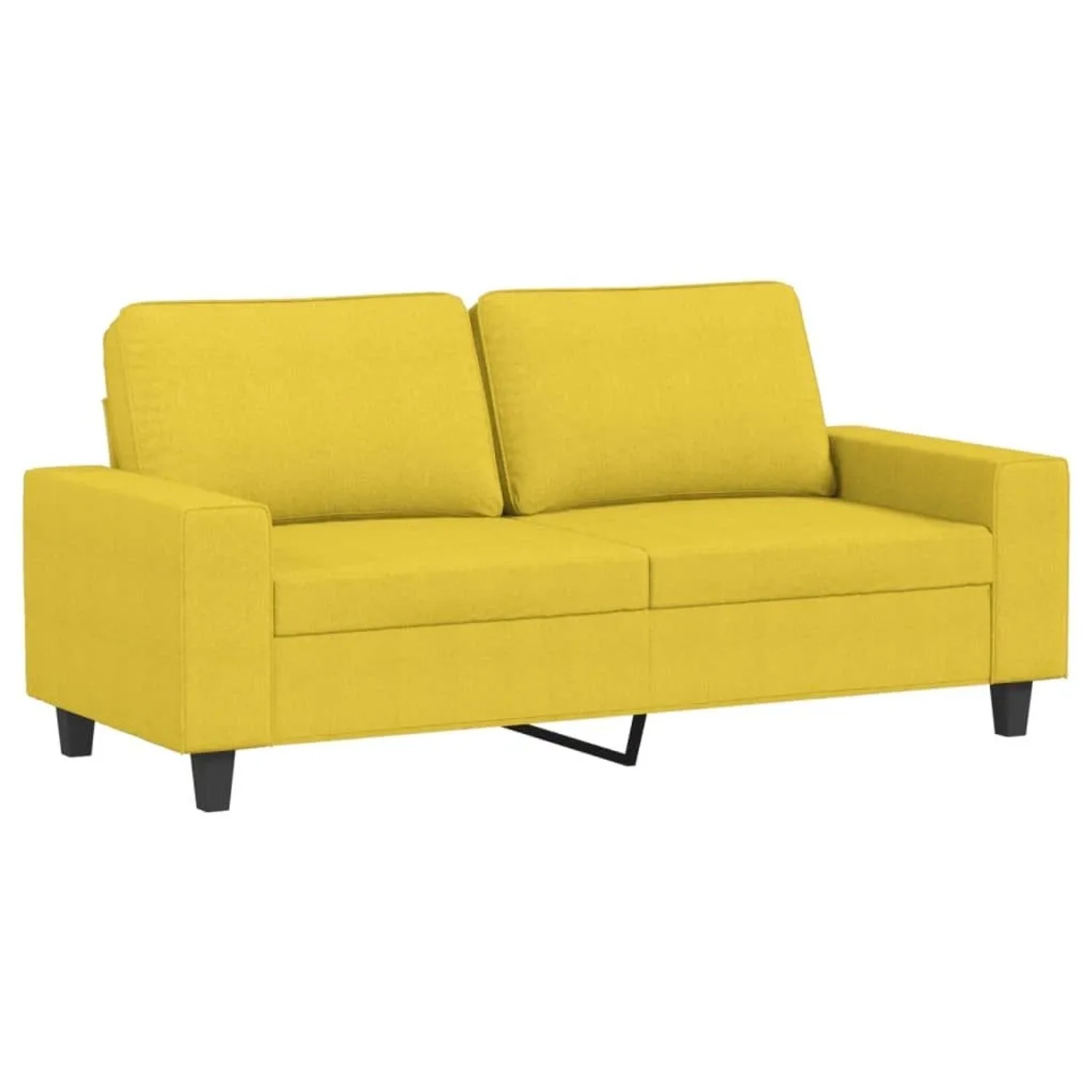 vidaXL 2-Sitzer-Sofa Hellgelb 140 cm Stoff 359396 günstig online kaufen