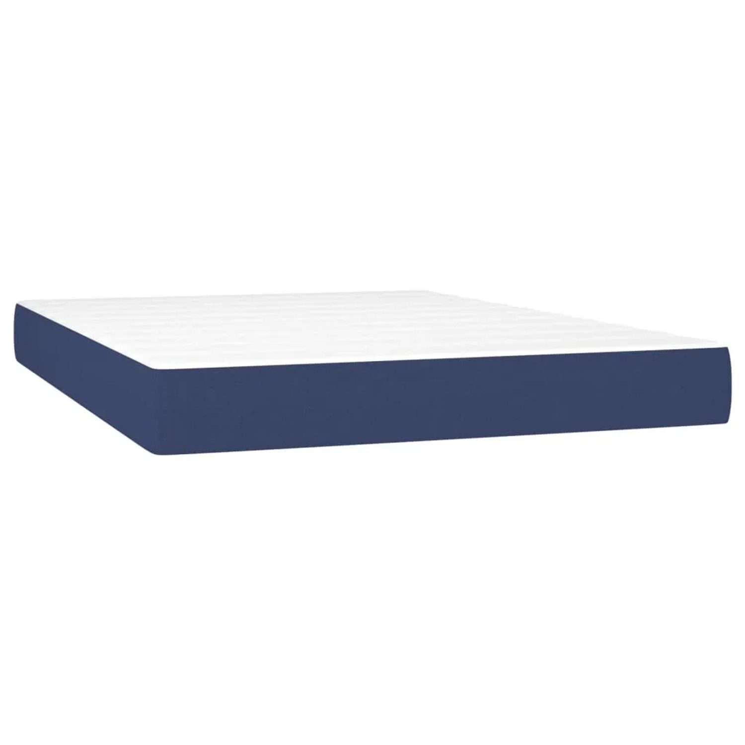 Blaues Boxspringbett 140x190 cm mit Matratze für erholsamen Schlaf.