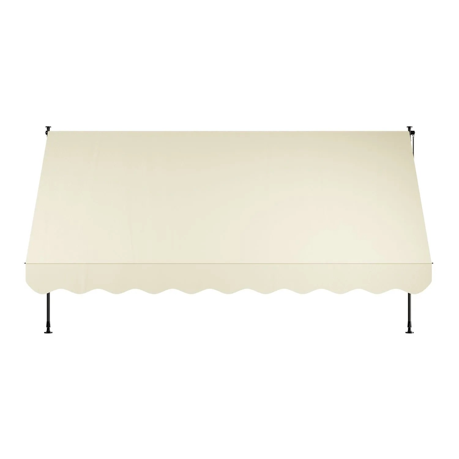 Beige Klemmmarkise Kapstadt 350x120 cm für Balkon und Terrasse.