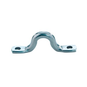 Flache Fenderöse aus Edelstahl, Ø 6 mm, von Seilflechter. Beschlag für Boot und Steg.