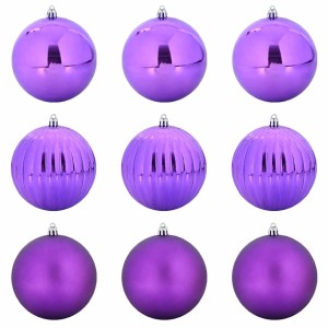 vidaXL Weihnachtskugel-Set 9-Tlg Lila XL 42018878