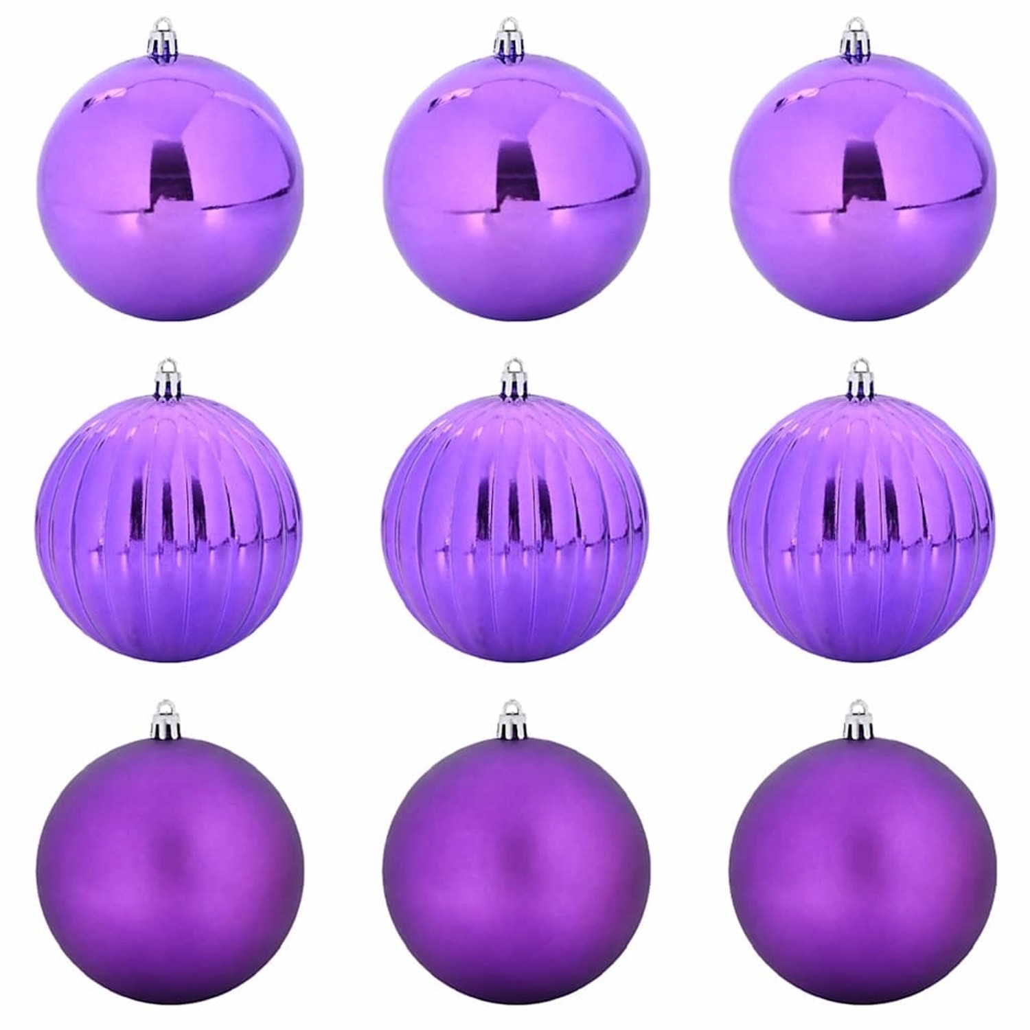 vidaXL Weihnachtskugel-Set 9-Tlg Lila XL 42018878