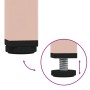 Detailaufnahme: Verstellbare Füße der rosa vidaXL Nachttische aus Stahl für optimalen Stand.