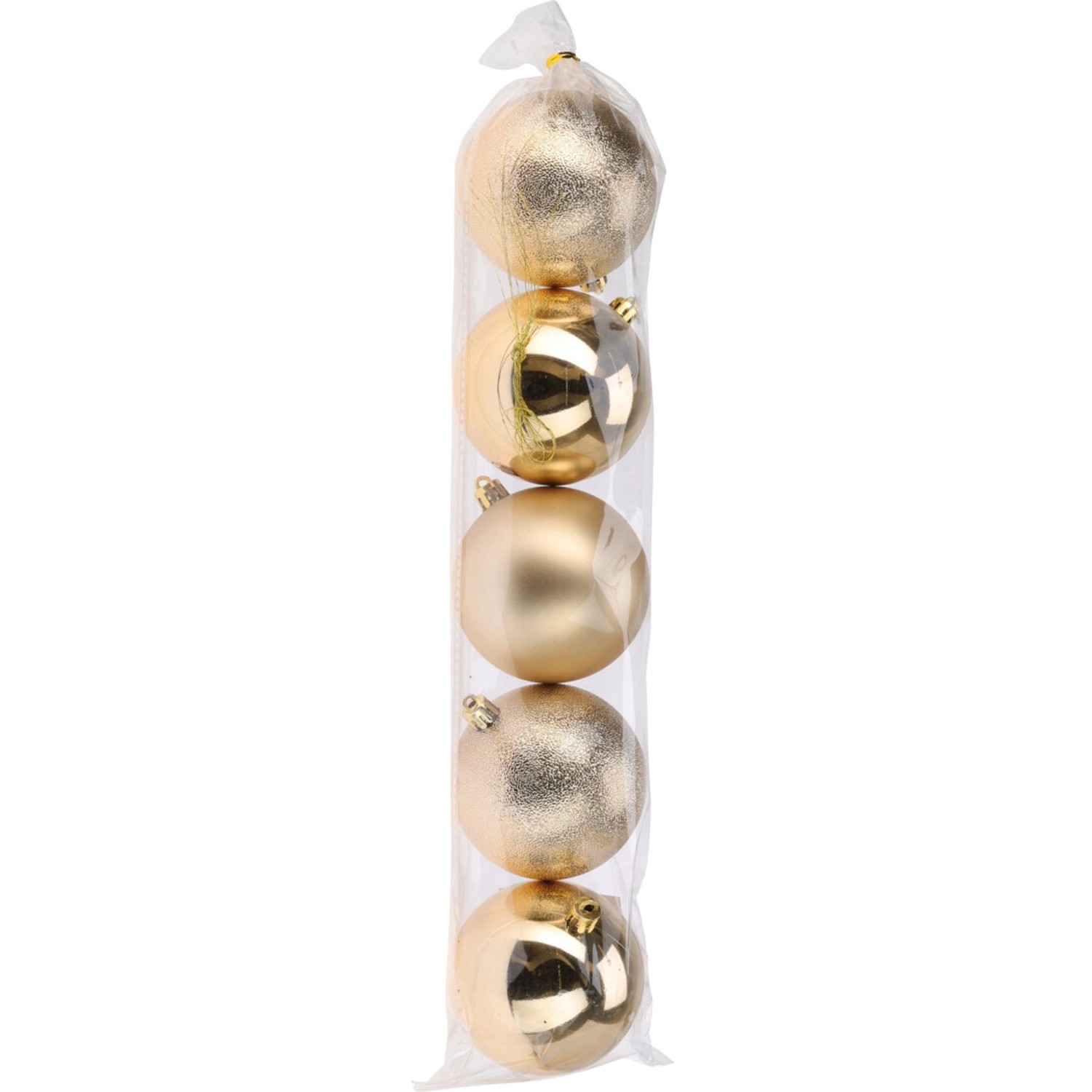 Weihnachtskugel-Set Ø 8 cm 5 Stück Golden