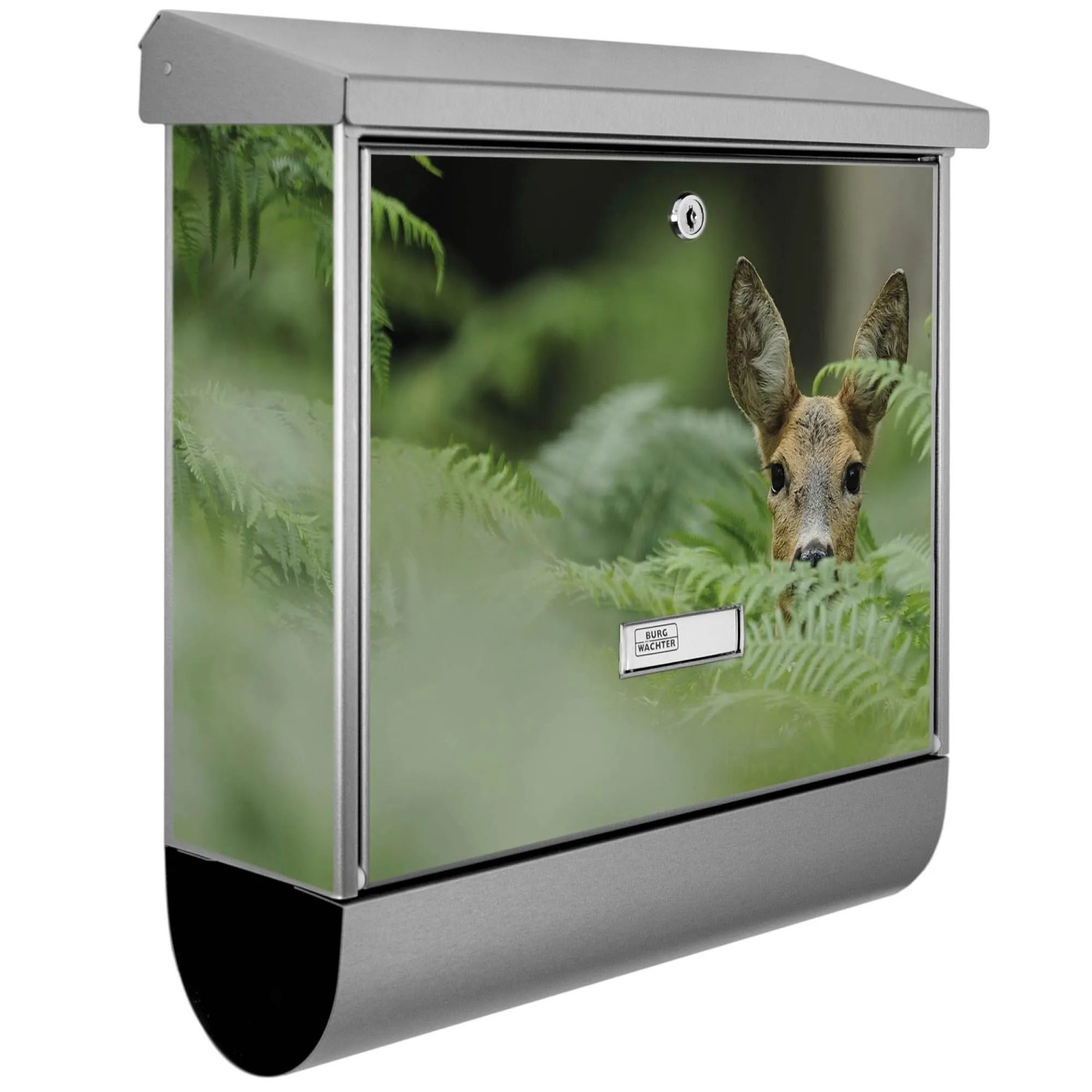 Banjado Briefkasten Edelstahl 38x39x12cm Mit Zeitungsfach Inkl. Montagemate günstig online kaufen