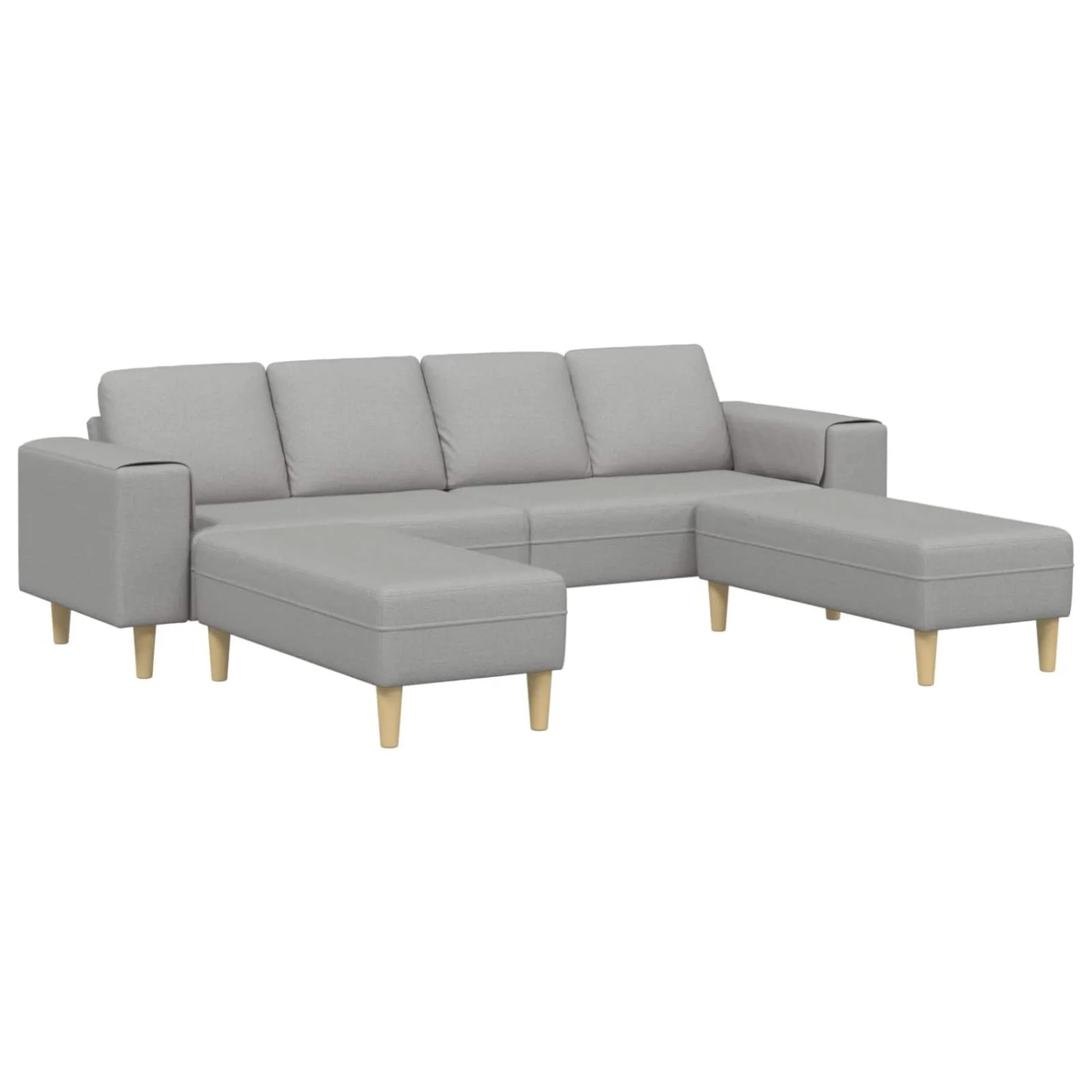 vidaXL Wohnzimmer Couch 3-Tlg Wolkengrau Polyester 3335120