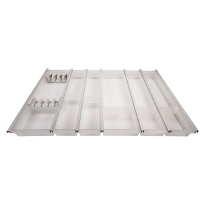 SOTECH Cuisio Besteckeinsatz 800 mm Höhe 55 mm Transluzent Weiß mit Messerblock