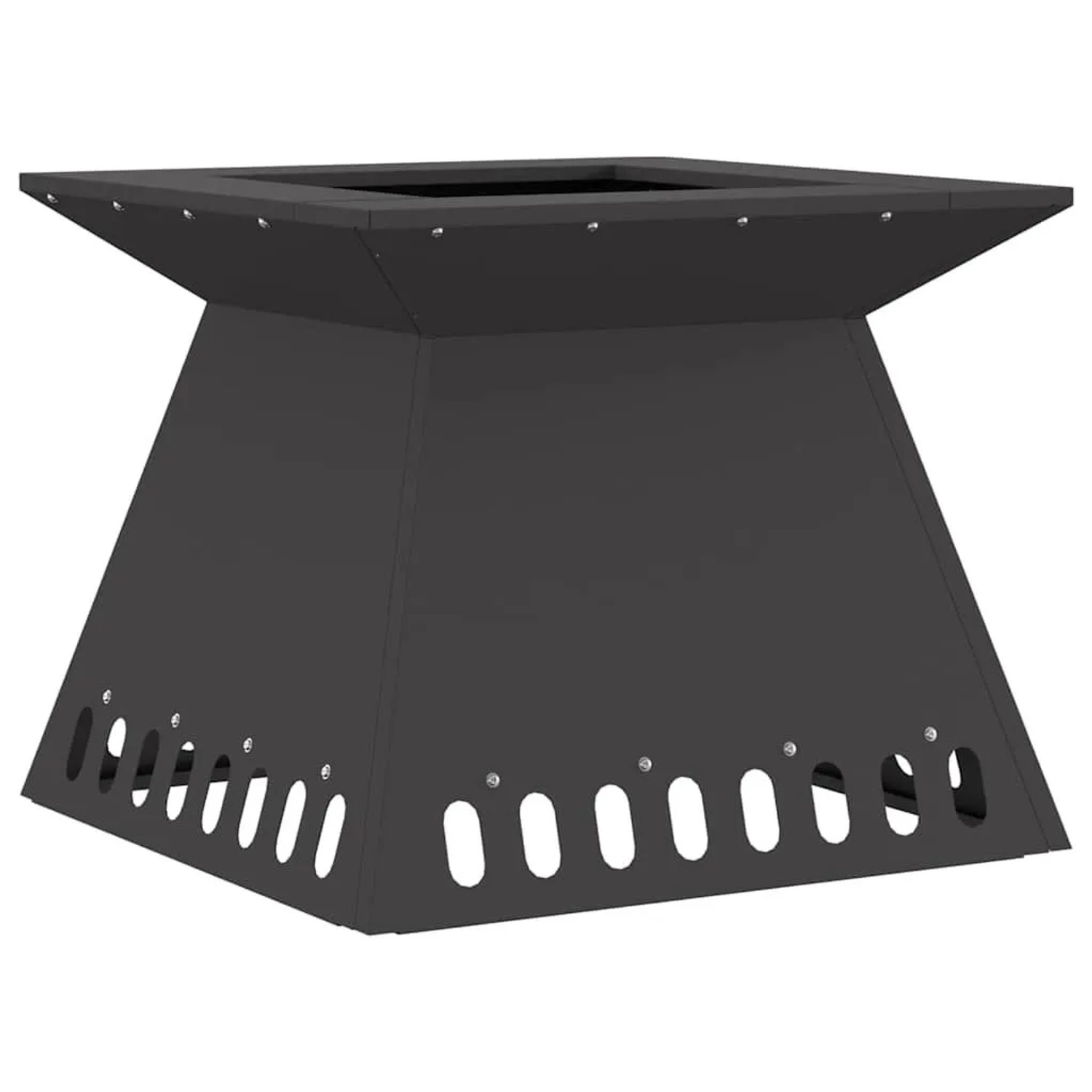 vidaXL Feuerstelle Schwarz 48 x 48 x 40 cm Stahl 858922