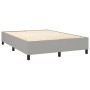 Helles Boxspringbett vidaXL, 140x190 cm, Stoffbezug, ohne Matratze.