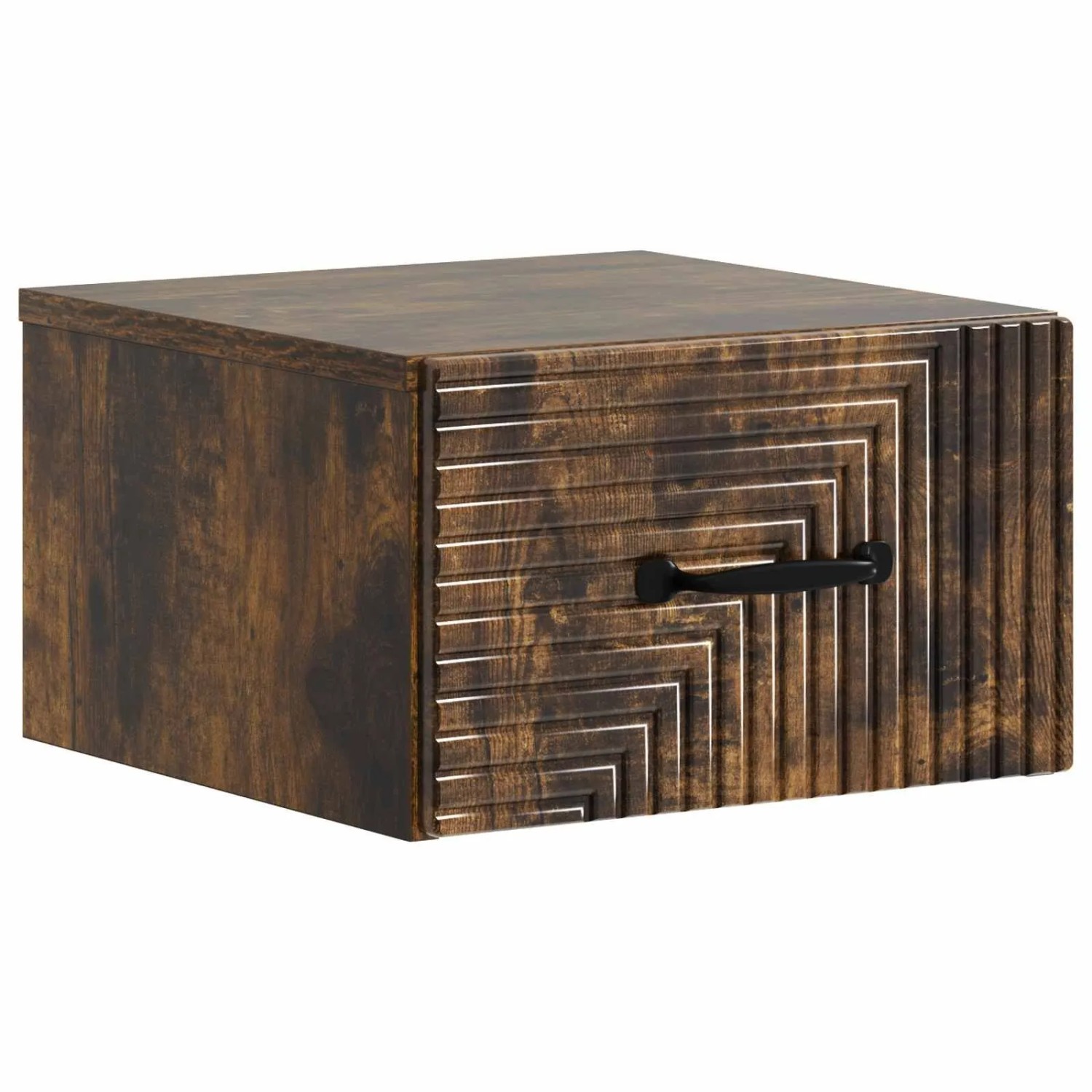 vidaXL Wandmontierter Nachttisch Geräucherte Eiche 34,5 x 33 x 20 cm 898605